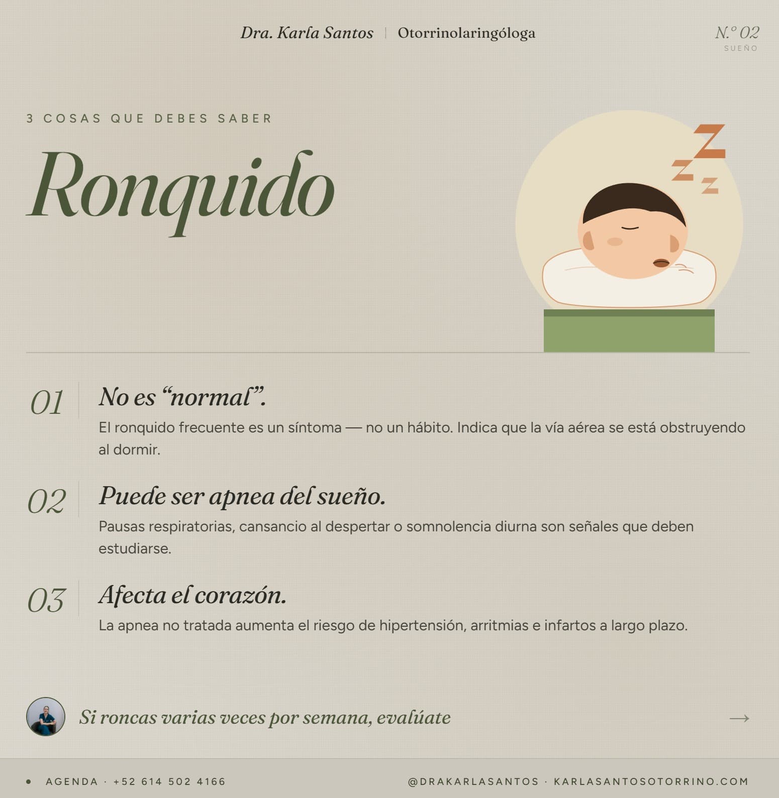 Ronquido — 3 cosas que debes saber