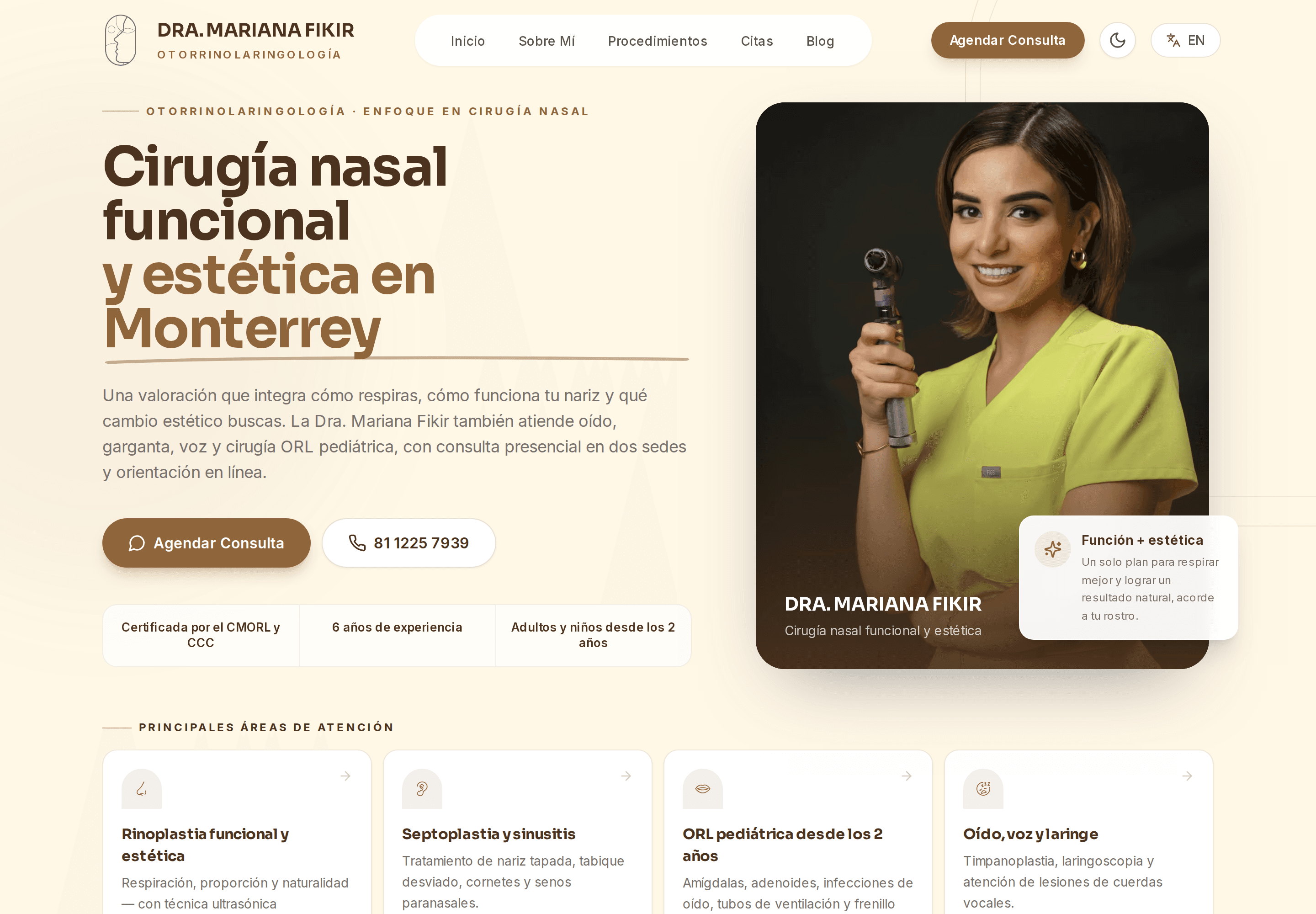 Sitio web de Dra. Mariana Fikir, otorrinolaringóloga